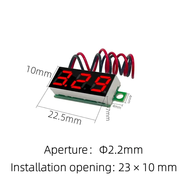 Voltmètre numérique LED DC 0.28 pouces