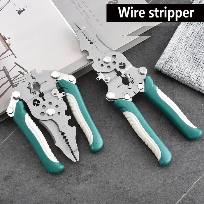 Pince à dénuder et à sertir pliable 18 en 1 - Pince multifonctionnelle pour électricien, outils d'él
