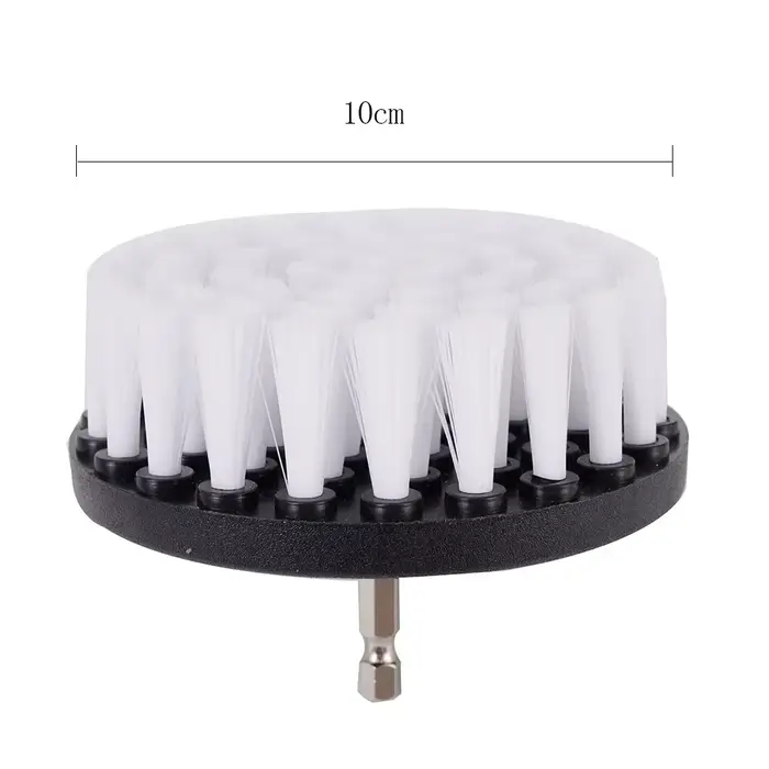 Tête de brosse de forage, 4 pouces, brosses souples, fixation pour tapis, cuir, rembourrage, nettoya