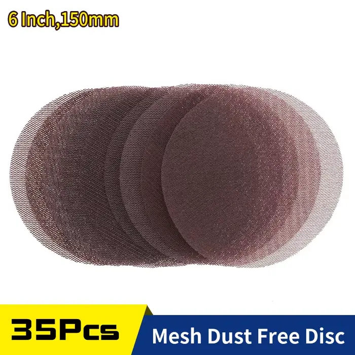 Disques de ponçage en filet Anti-poussière, grain 80 – 600, 6 pouces, grain 150mm, crochet et boucle