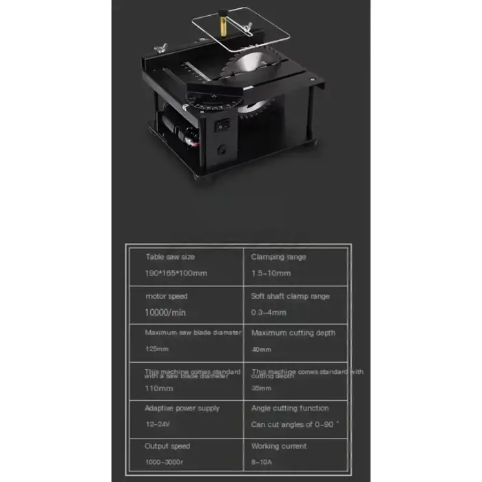 Petite scie de table électrique multifonctionnelle