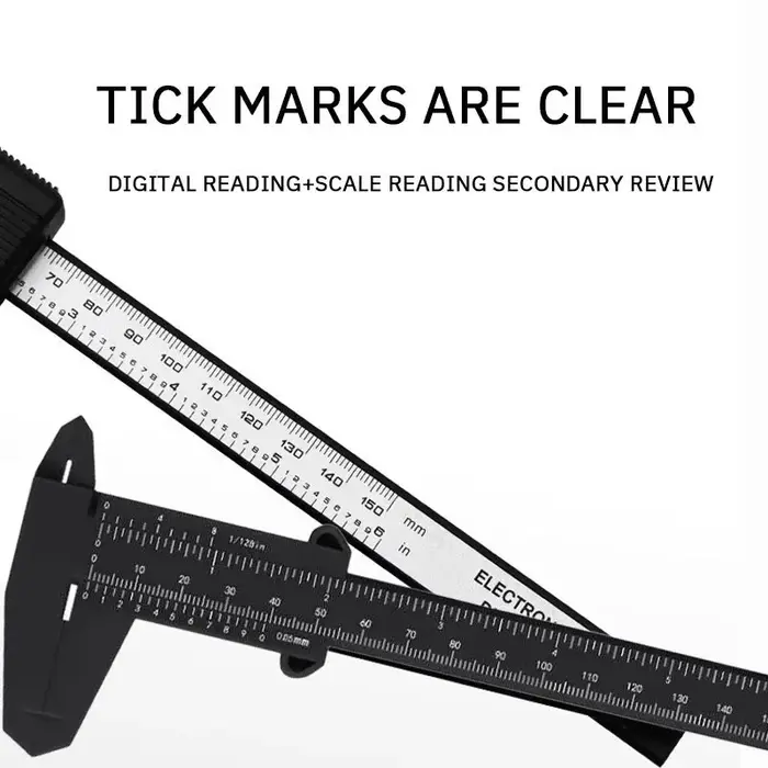 1PC plastique vernier étrier affichage numérique étrier Mini texte jouer étrier étudiant vernier règ