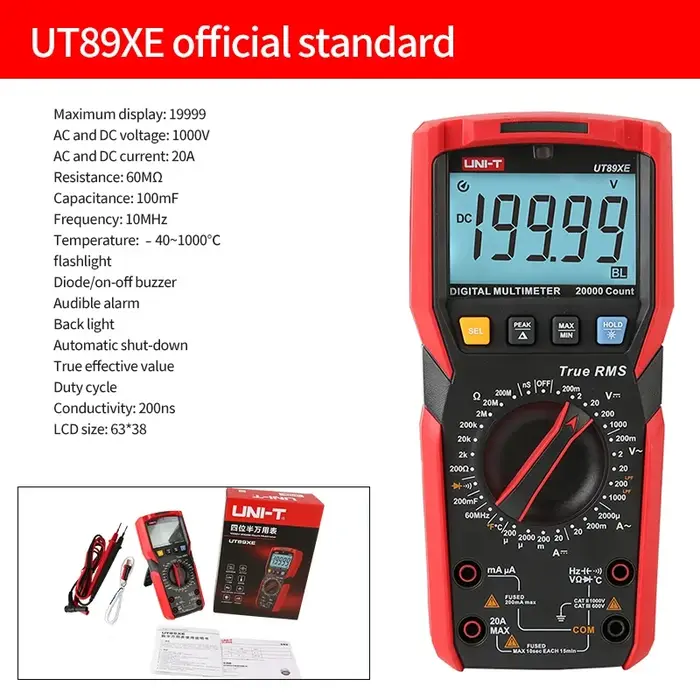 Multimètre UNI-T professionnel UT890C UT890D + UT89X UT89XD UT89XE UT60S UT60BT UT61B + UT61D + UT61E Plus