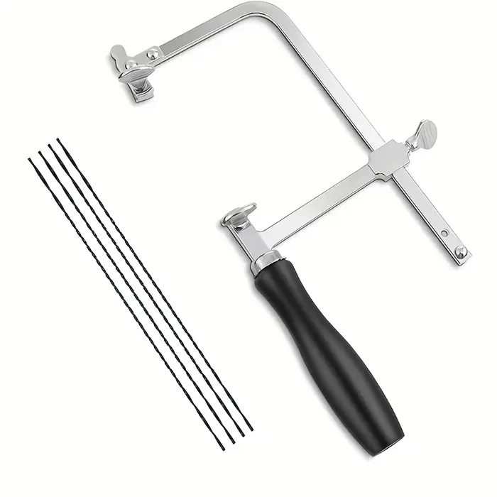 Kit de scies de bijoutier professionnel avec cadre de scie, lames réglables, pince de serrage pour b