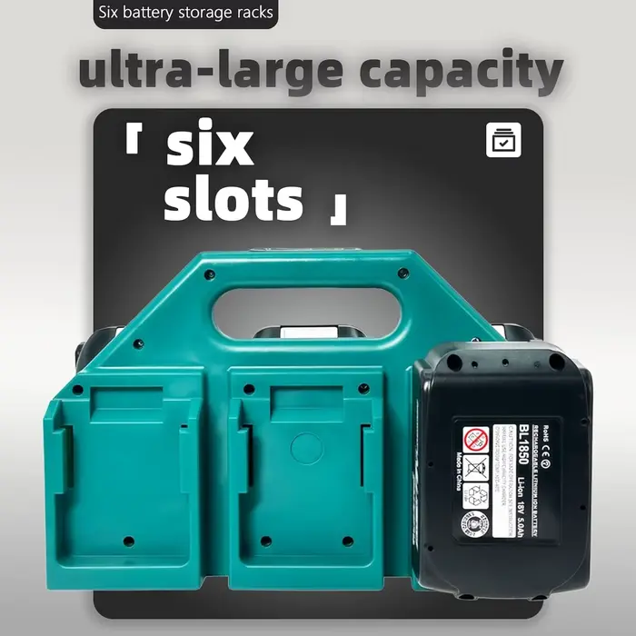 Support de rangement pour 6 batteries Makita 18V/14.4V