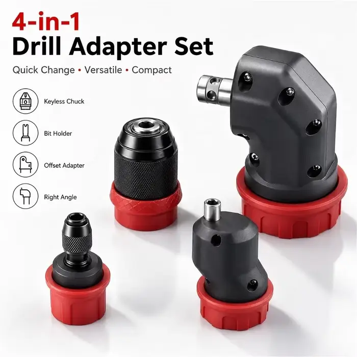 Accessoire de conversion de mandrin de perceuse à dégagement rapide