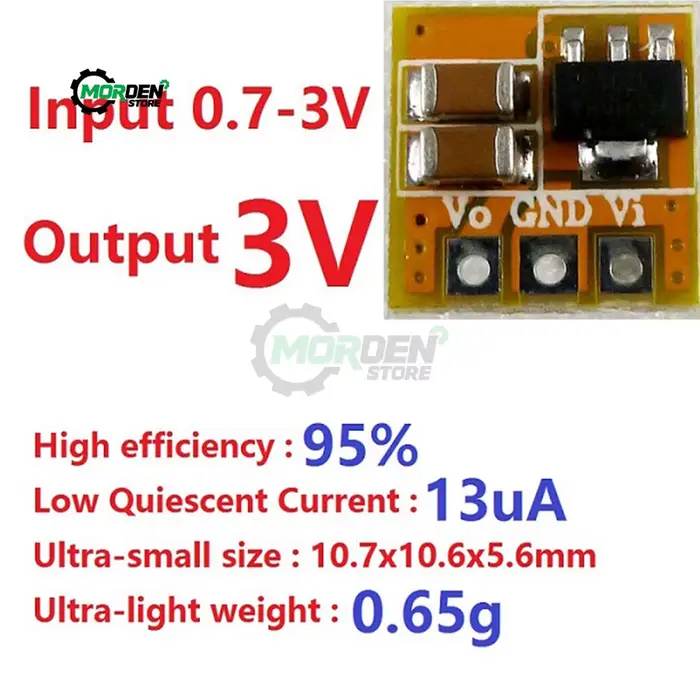 Convertisseur Boost 0.7-5V à 3V 3.3V 5V DC DC