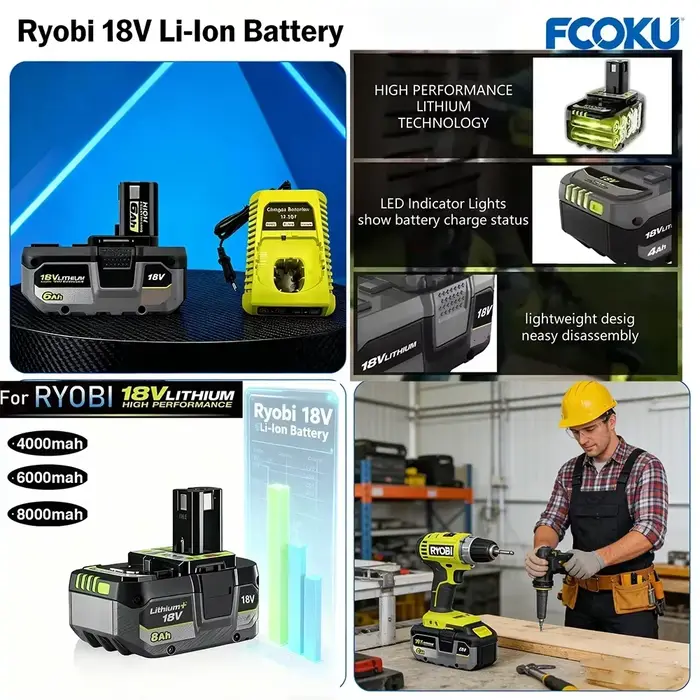 100% original RYOBI P108 18V One + 18 volts Li-ion