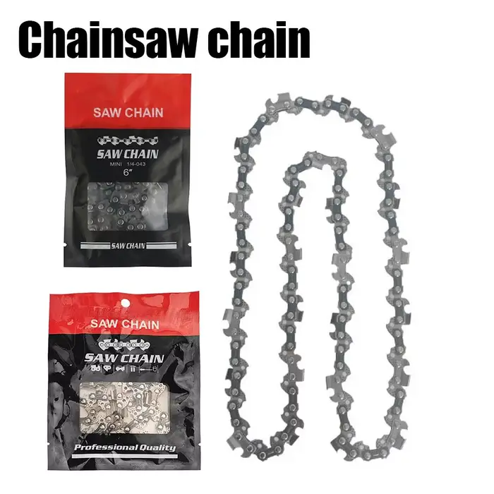 Chaînes de tronçonneuse métalliques polyvalentes de 6/8 pouces