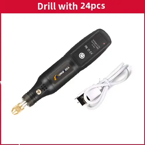 Kit d'outils rotatifs sans fil, stylo de gravure rechargeable à vitesse variable, mini-meuleuse élec