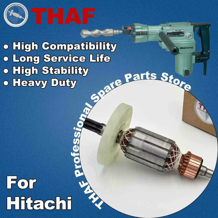 AC 220V 240V PR-25B PR-38E PH-40F Induit Rotor Stator Field pour HITACHI Marteau A Percussion Pièces de rechange