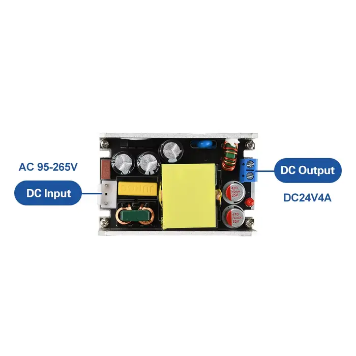 Carte d'alimentation GaN 100W AC 95-265V à DC 24V 4A 12V 8A