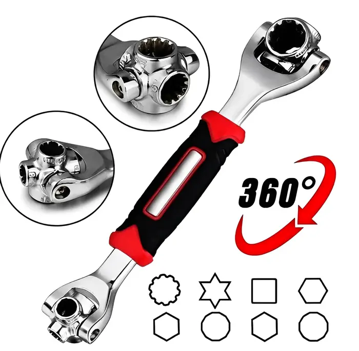 Outils de jeu de clés multifonctionnels, prise universelle, 48 en 1, 360, Neverdie PR48 pièces