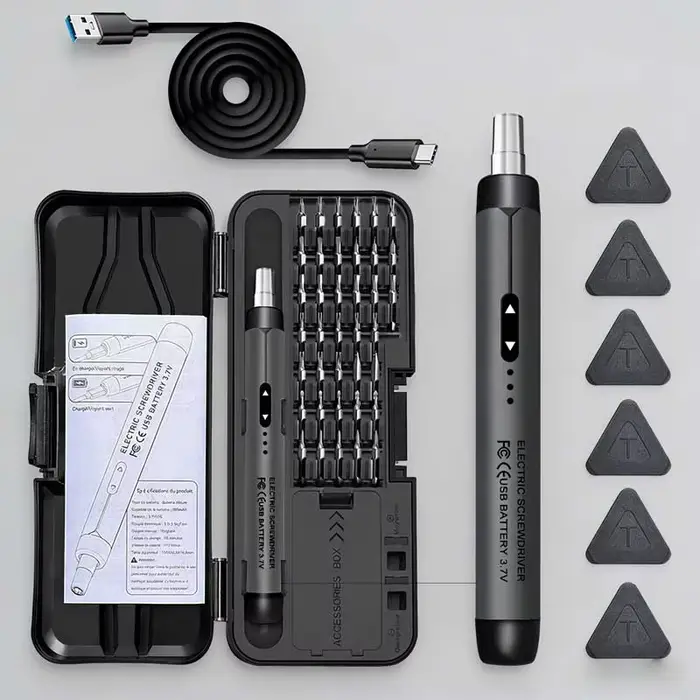Ensemble de tournevis électrique sans fil rechargeable, kit d'outils électriques de précision, mini