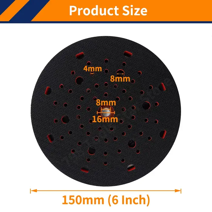 Tampon de ponçage à crochet et LOOK de 6 pouces pour BOSCH RSM6045, tampon de remplacement, plaque d