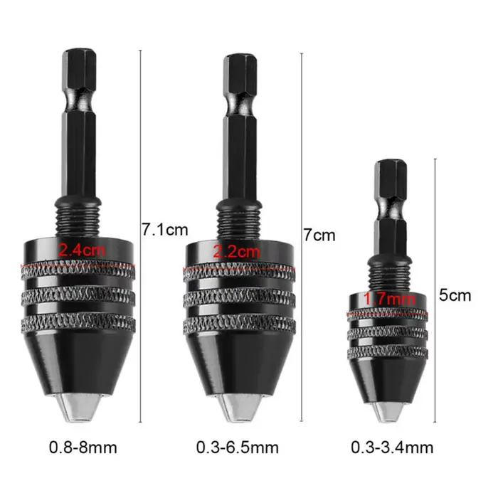 Mini mandrin de perceuse sans clé 0.3-8mm, forets électriques à serrage automatique, outils de fixat