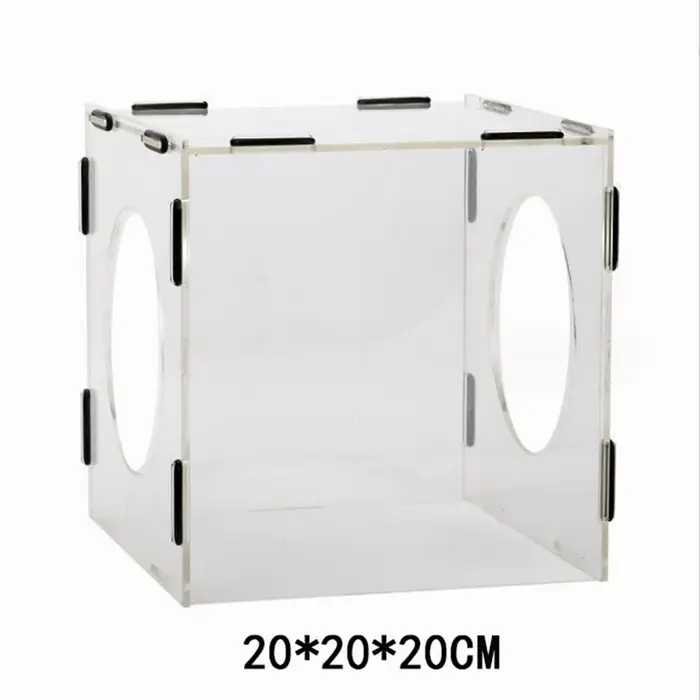 Boîte à poussière de meulage, capot anti-poussière de polissage acrylique avec 2 trous pour la gravu