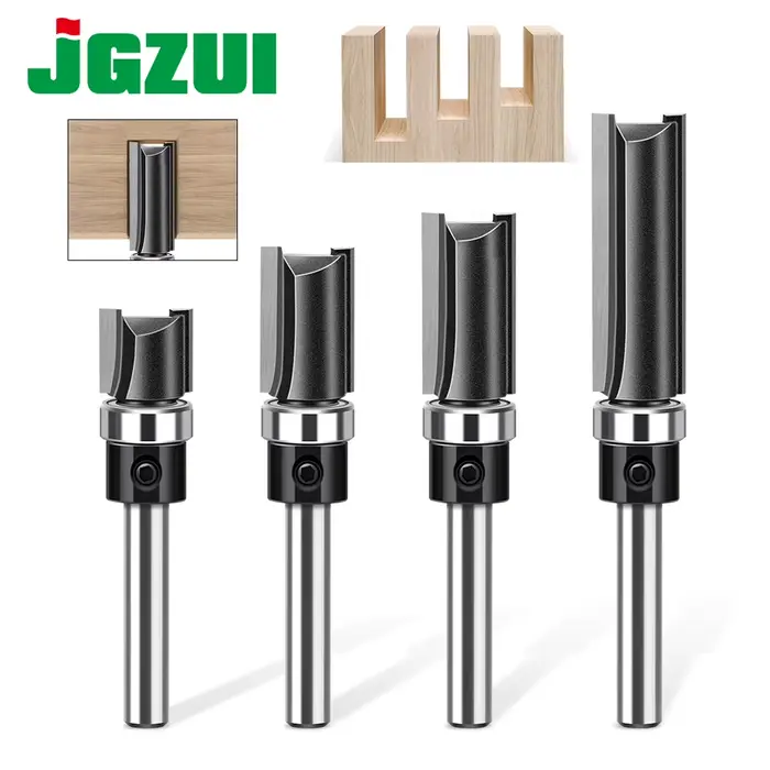 1pc 6mm 1/4 "roulement de tige droit routeur Bit copie coupe