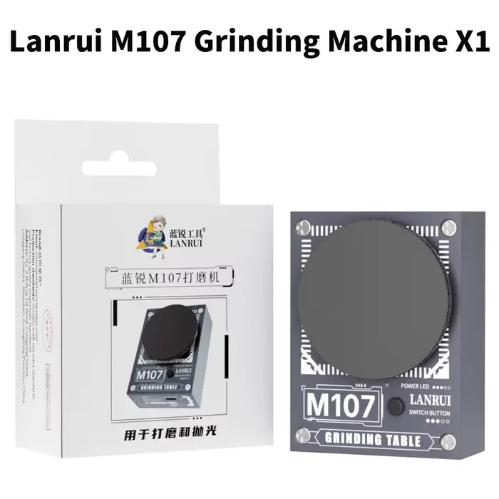 LANRUI M107 Meuleuse multifonction à 6 vitesses avec 4 disques abrasifs interchangeables pour le pol