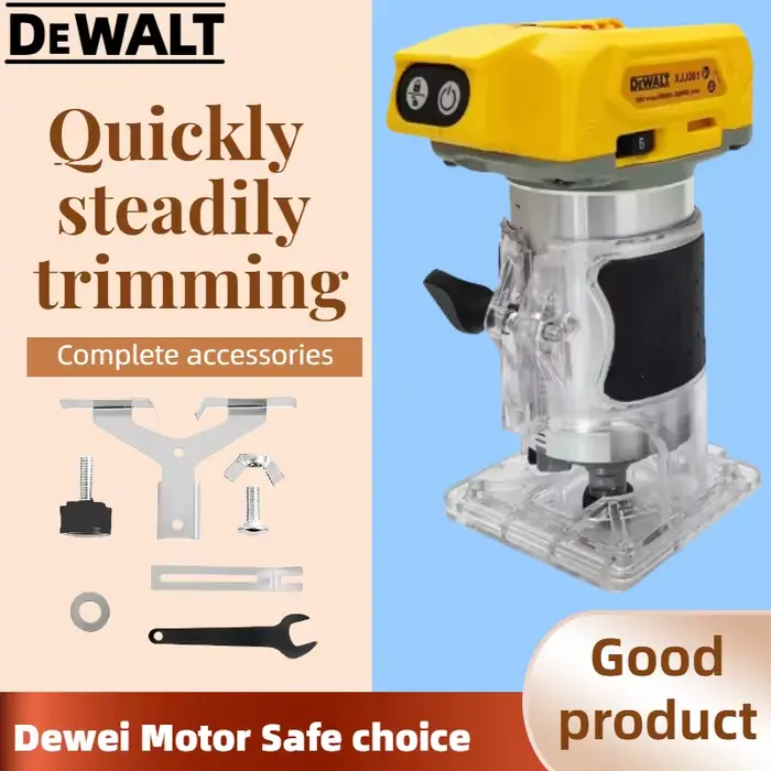Routeur à bois sans fil Dewalt 33000 tr/min : un outil polyvalent conçu pour le rainurage