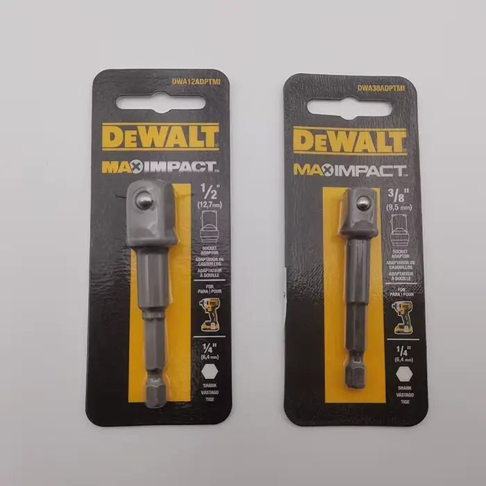 DEWALT – adaptateur carré 1/4 "à 1/2" 3/8 ", perceuse électrique à percussion, outil de Conversion,