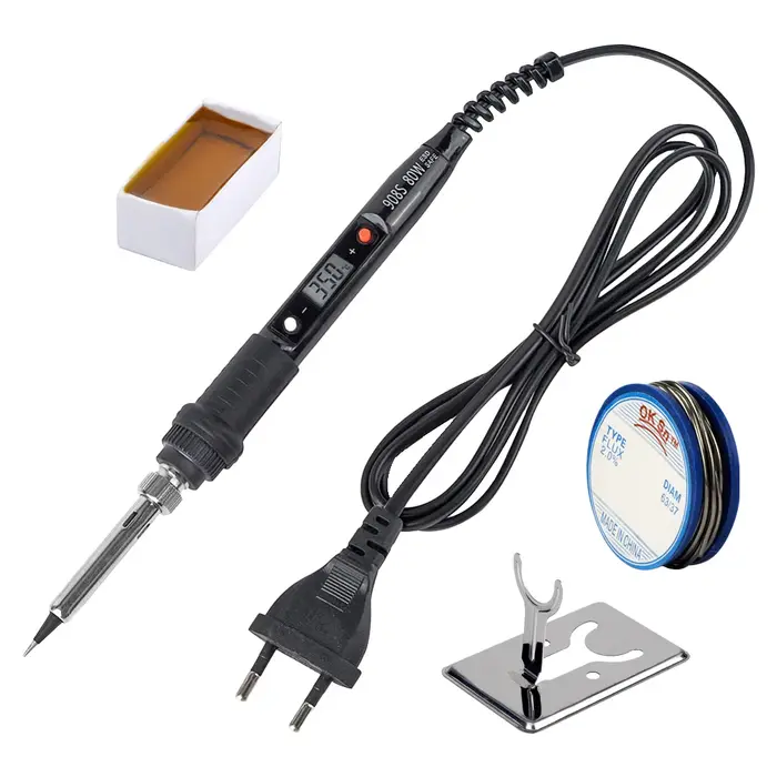 JCD 80W Kit de fer à souder électrique affichage LCD température réglable 220V 110V avec pâte