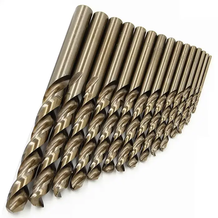 Lot de 15 forets hélicoïdaux M35 en cobalt