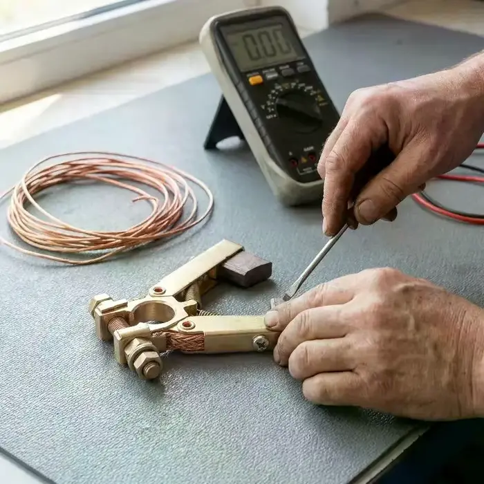 Support de balais de charbon en cuivre pour outil électrique