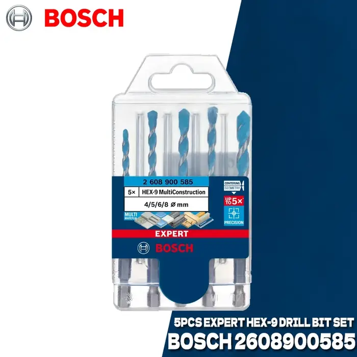 BOSCH – ensemble de 5 forets multi-construction EXPERT HEX-9 pour perceuses à percussion