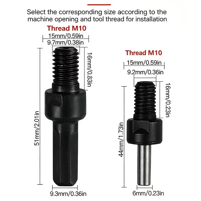 1 pièce Tige adaptateur de conversion pour perceuse électrique