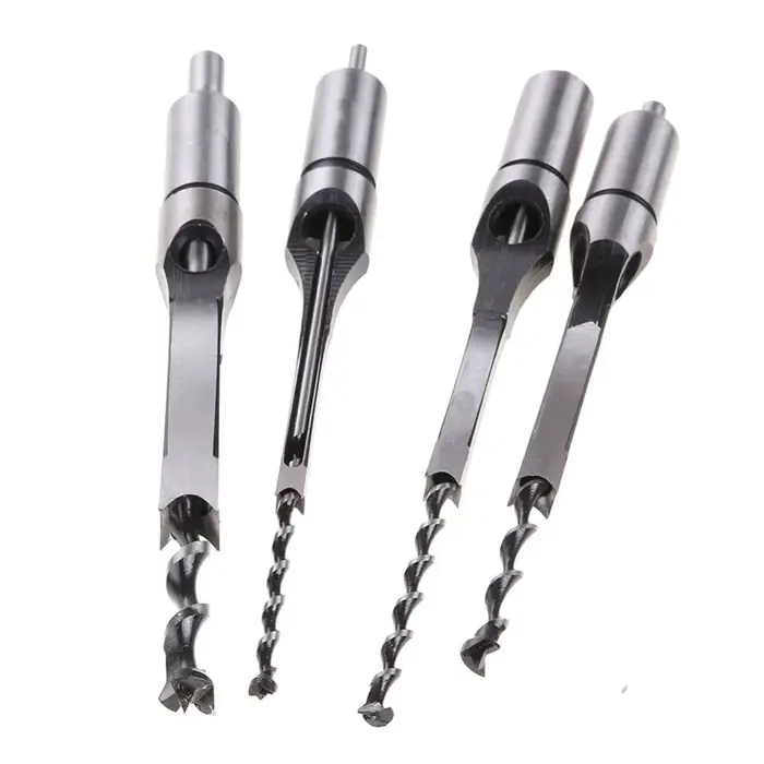 Adaptateur de foret à trous carrés portable 6.4/8/11/12.7/14mm pour mortaiseuse DIY
