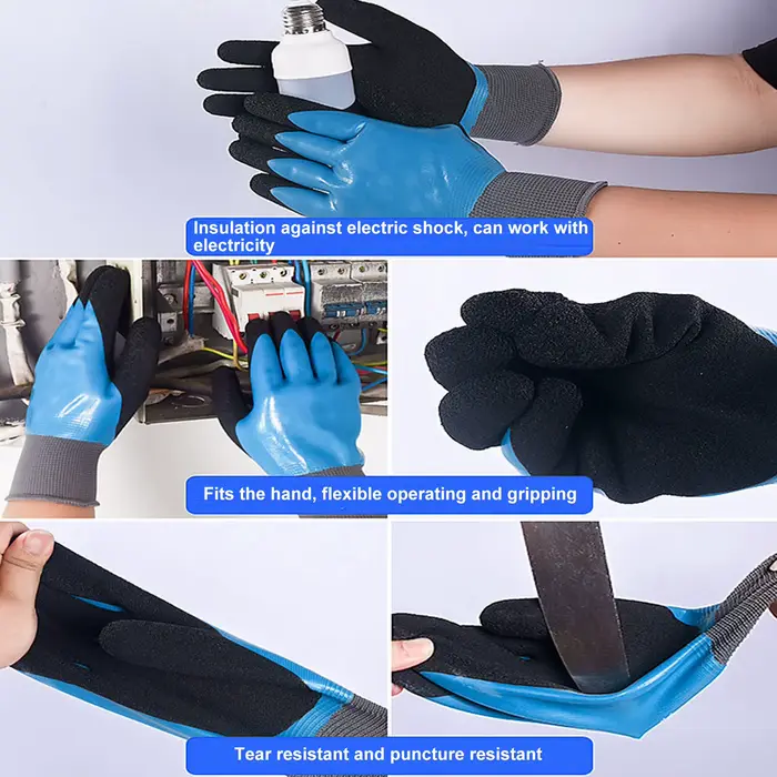 Gants en caoutchouc isolés électriques