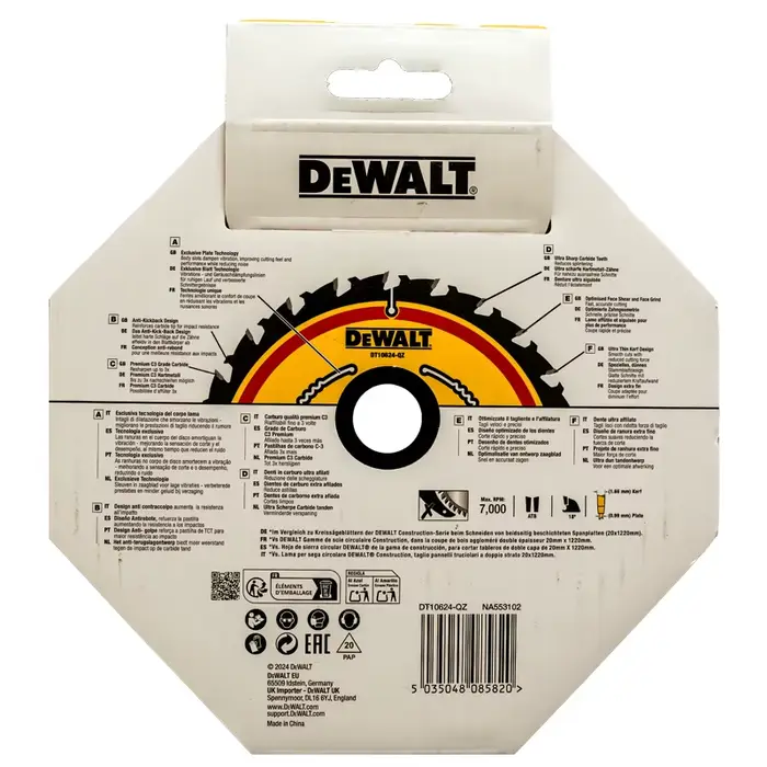 DEWALT EXTREME 2X Life Lame de scie circulaire pour la coupe du bois