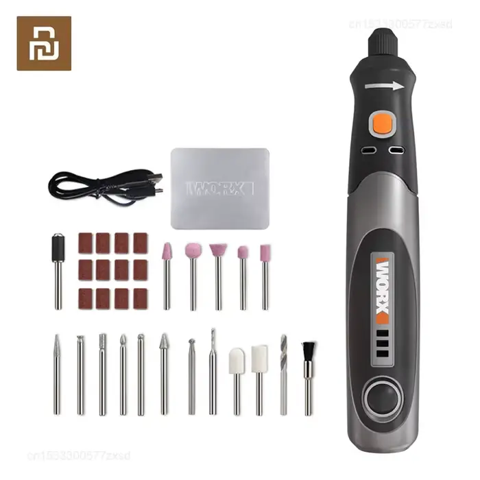 Worx 4V outil rotatif WX750 sans fil Mini gravure meulage polisseuse USB Rechargeable vitesse Variab