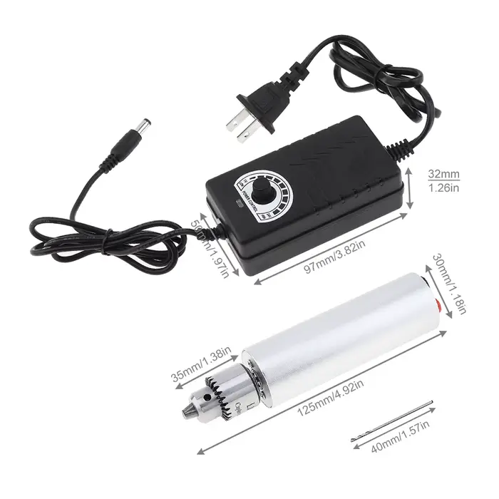 Perceuse électrique à main avec mandrin JTO et adaptateur d'alimentation réglable pour circuit imprimé