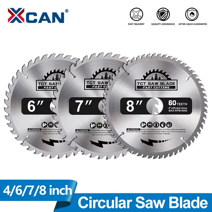 XCAN 1 pièce lame de scie circulaire 4 ''6'' 7'' 8 ''disque de coupe du bois en carbure