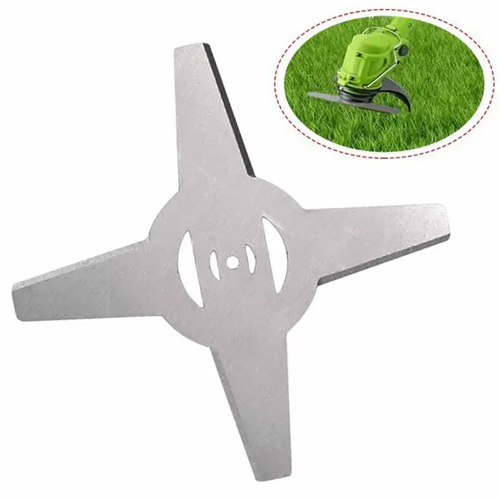 Lames universelles de tête de débroussailleuse en métal de 150 mm 4T pour tondeuse à gazon électrique