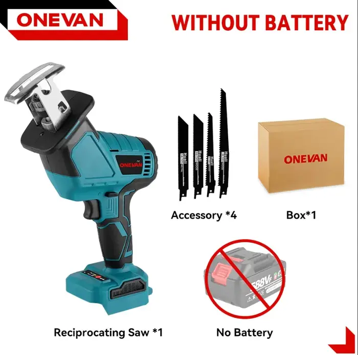 ONEVAN 3600W scie alternative électrique sans brosse batterie tronçonneuse Variable métal bois outil de coupe pour