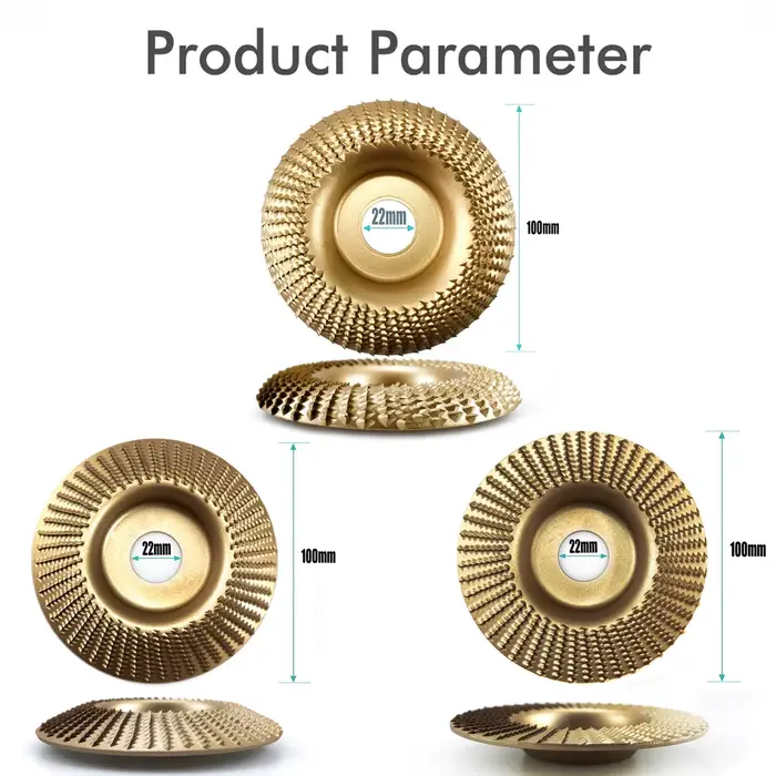Jeu de disques de sculpture sur bois, 3 pièces, pour meuleuse d'angle de 4 "ou 4 1/2", roue de façon