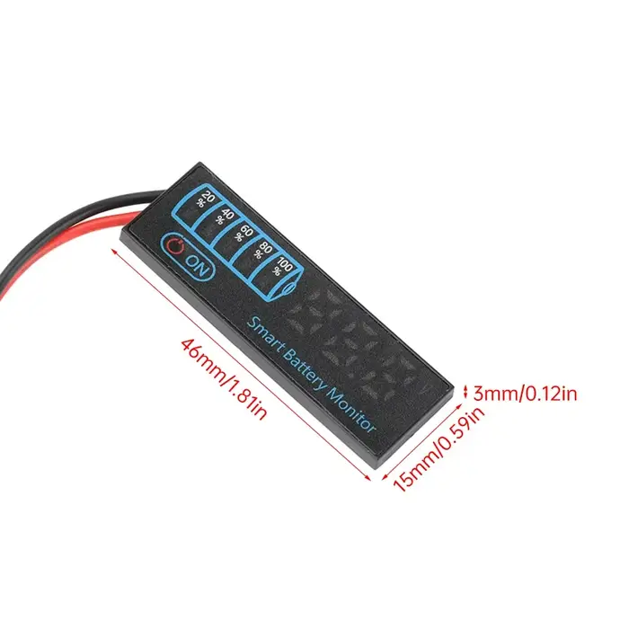 Indicateur de niveau de batterie DC7-40V 12V 24V 36V 48V pour batteries acide/lithium LiPo