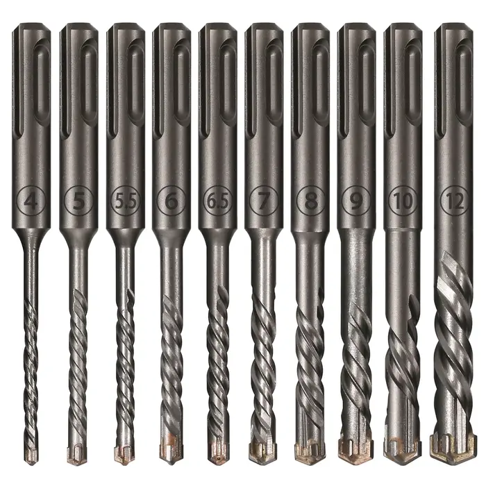 Tête de coupe transversale pour béton SDS Plus, 4-12mm, marteau à double tarière, bloc de brique mur