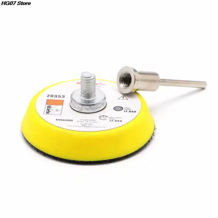 Tampon de ponçage pour ponceuse, disque de polissage, plaque de support, tige adaptée à Dremel, meul