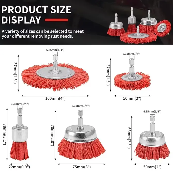 Brosse en nylon abrasive à fil
