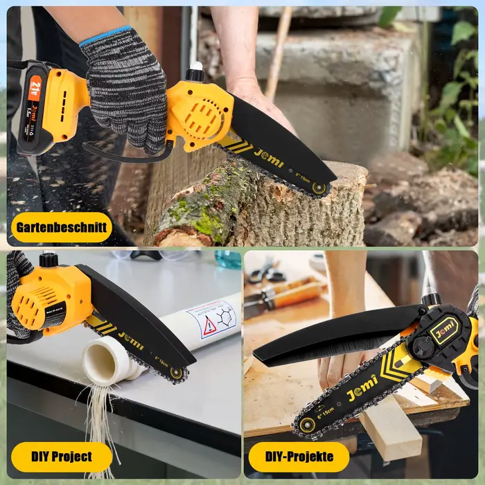 Tronçonneuse Jemi Tool de 6 pouces, équipée d'un système de lubrification automatique, idéale pour l