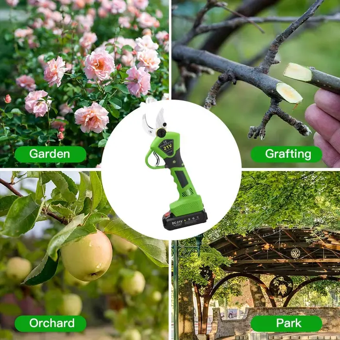 Nouvelles Cisailles Électriques Sans Fil 21V Multifonctionnelles Pratiques pour Tissus et Branches avec Poignée en Plastique pour Usage Domestique