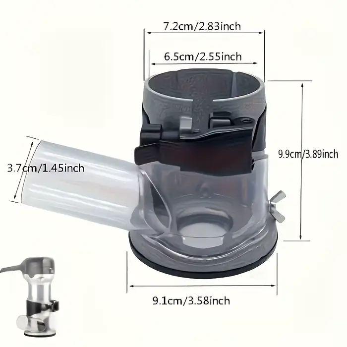Base de défonceuse HUHAO 65 mm pour le travail du bois, pour machine à graver, à tailler et à rainur