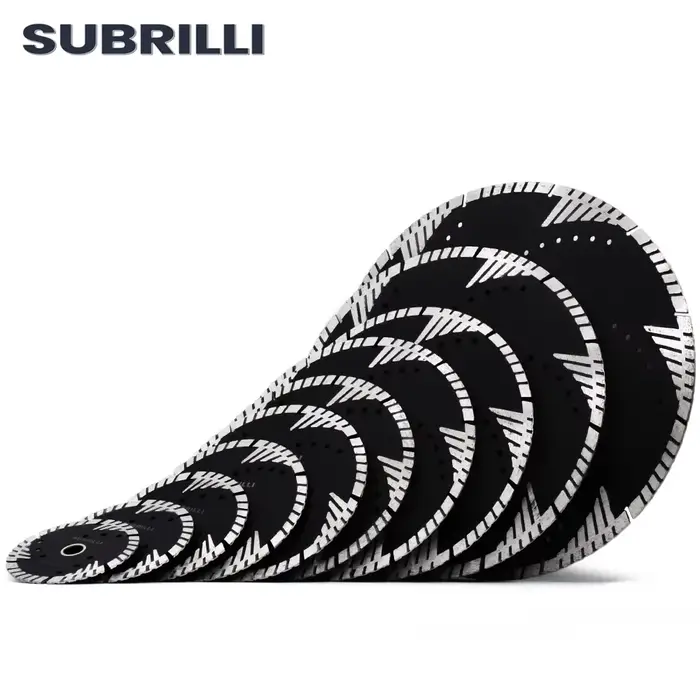 SUBRILLI 105/115/125/150/180/200/230/250/300/350mm Diamant Lame de Scie En Marbre Granit Béton Disque De Coupe avec des Dents De Protection