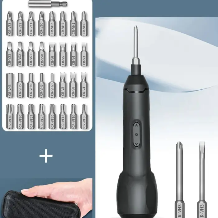 Kit de tournevis électrique sans fil Xiaomi – Rechargeable 3.6V Auto/Manuel double Mode avec 12 embouts pour l'électronique de précision/Auto R