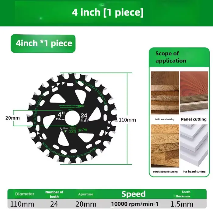 Lame de scie circulaire 110mm/125mm/140mm/150mm, dent alternée pour le travail du bois, Machine de d