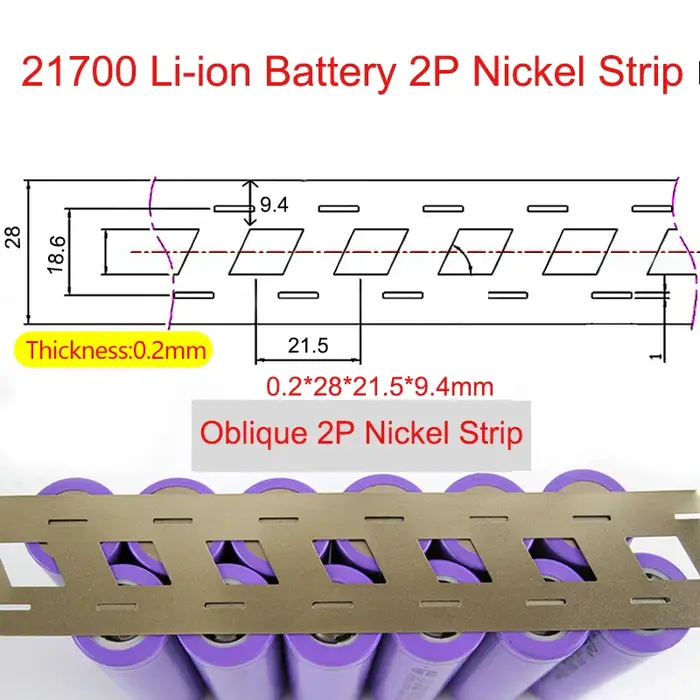 Bandes nickelées 10M 2P 18650/21700